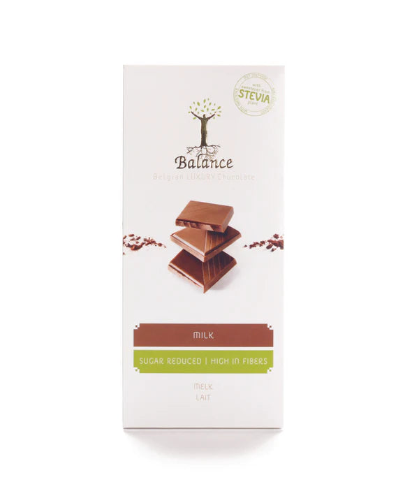 Balance chocolade melk stevia minder suiker 85g