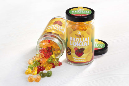 3 skonių guminukai su vaisių sultimis ir medumi 500g
