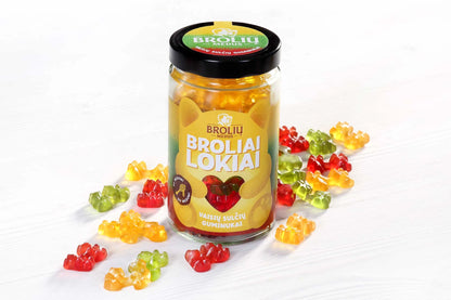 3 skonių guminukai su vaisių sultimis ir medumi 500g