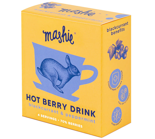 Zwarte bessen en pepermunt puree MASHIE 4*40ml