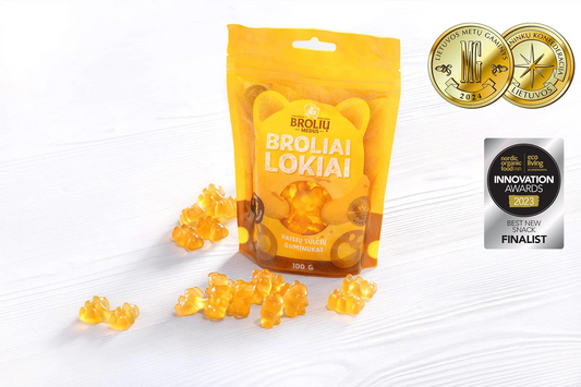 Guminukai su vaisių sultimis ir medumi 100g 
